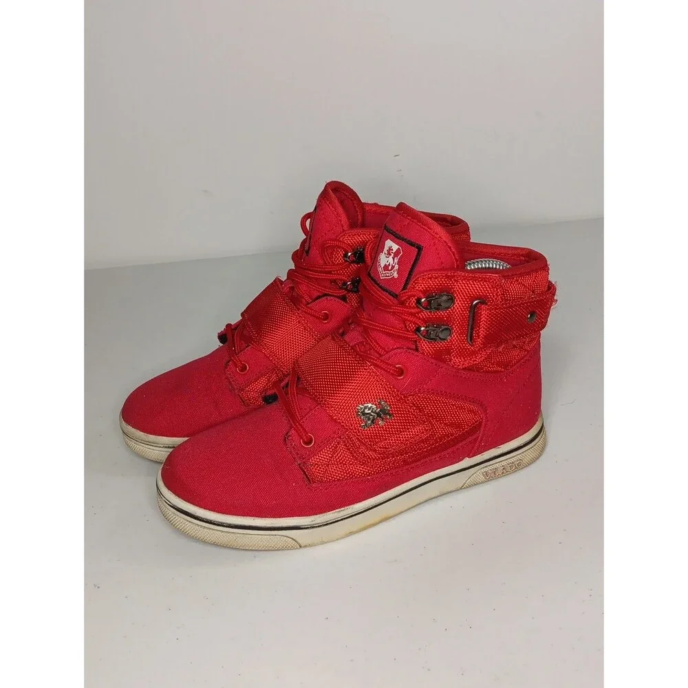 Vlado Atlas II Red Mono Footwear Size US 4 High Top Men’s Shoes Basketball